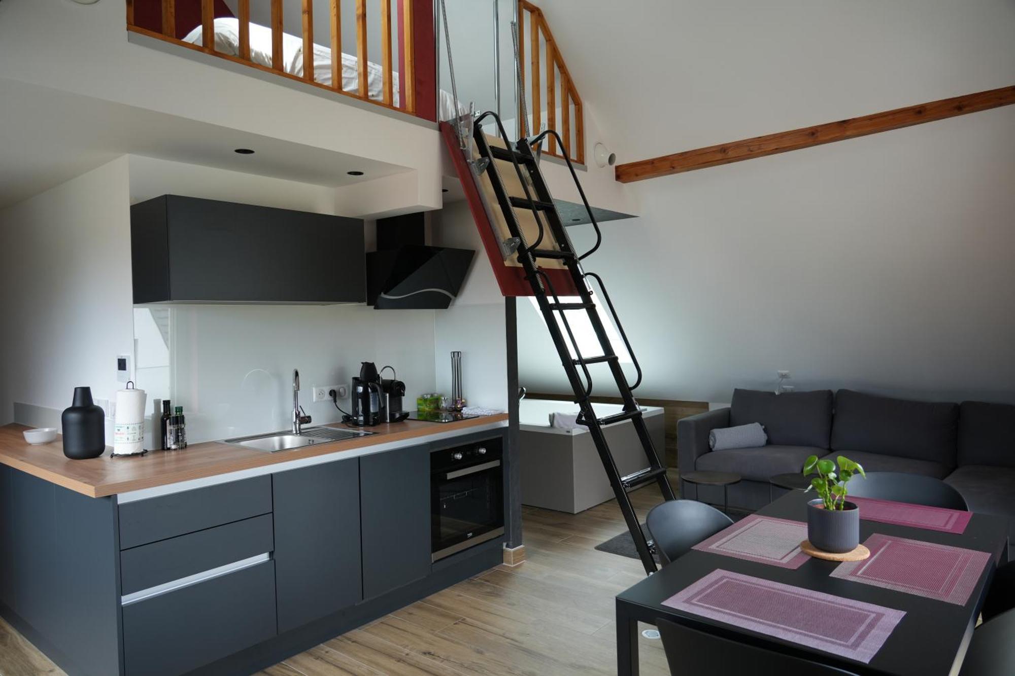 Gite Spa L'Atelier Emile - Spa Privatif - 5 Min Colmar Sainte-Croix-en-Plaine Rom bilde